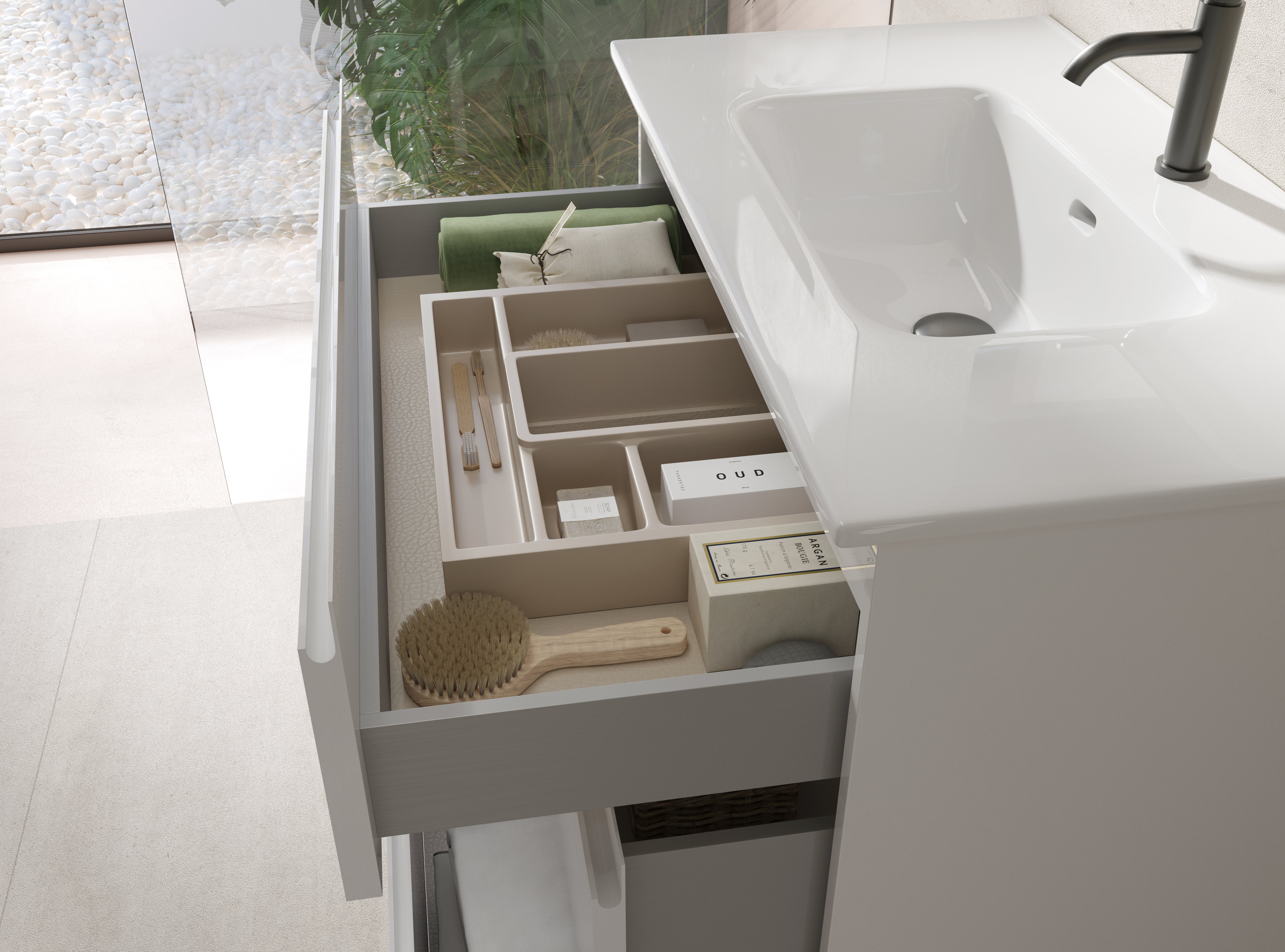This vanity has three spacious drawers and ample room for all your essentials. Order now at www.daxin.com.