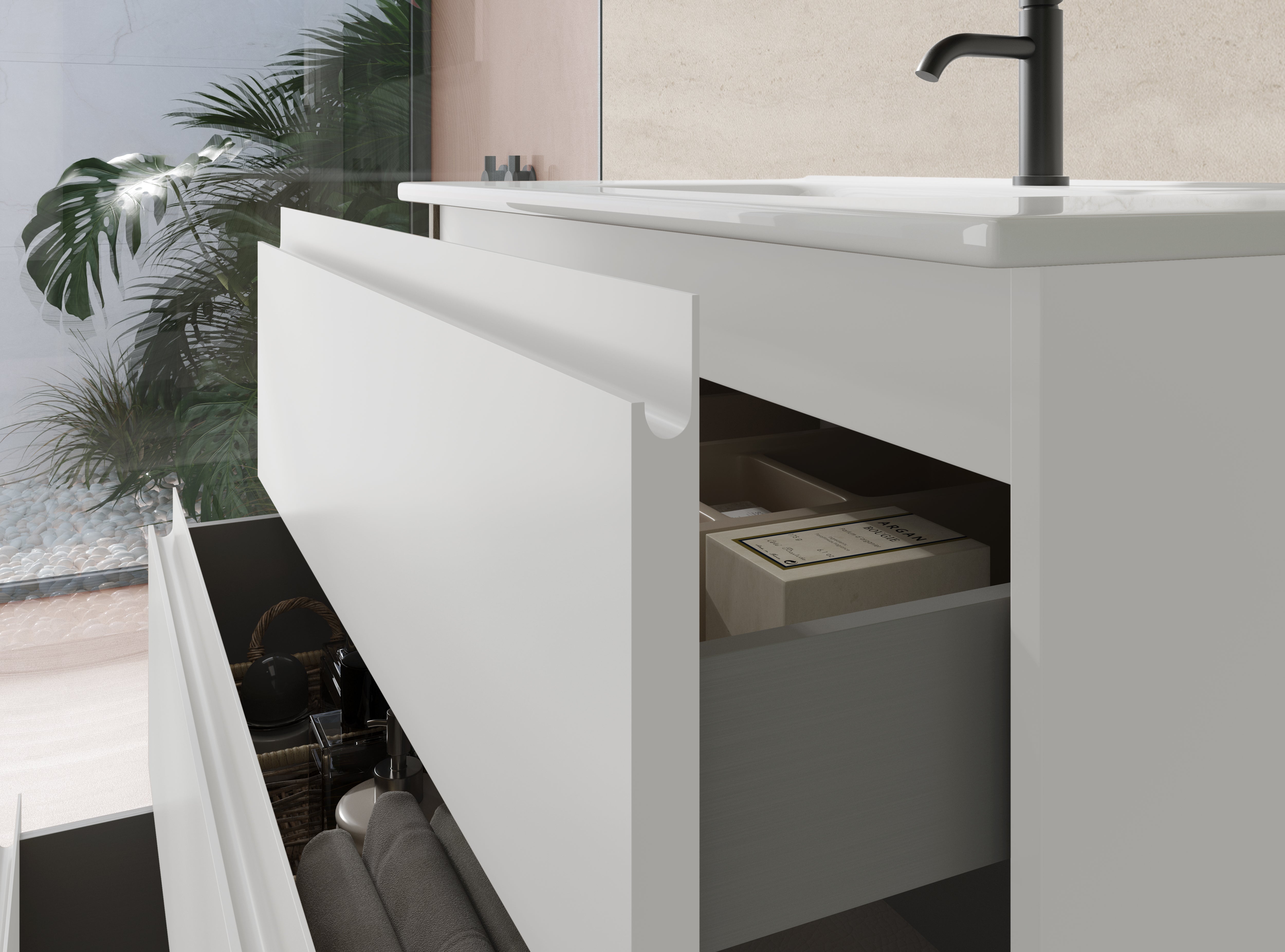 This vanity has three spacious drawers and ample room for all your essentials. Order now at www.daxin.com.