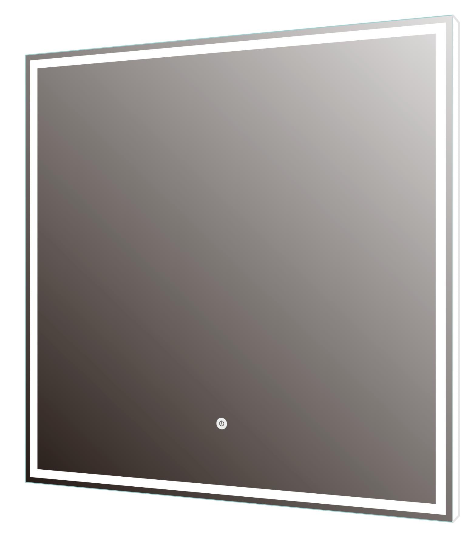 24"  DAX LED Backlit Bathroom Vanity Mirror with Touch Sensor, 110 V, 50-60Hz, 23-5/8 x 23-5/8 x 12 5/8 Inches (DAX-DL756060)