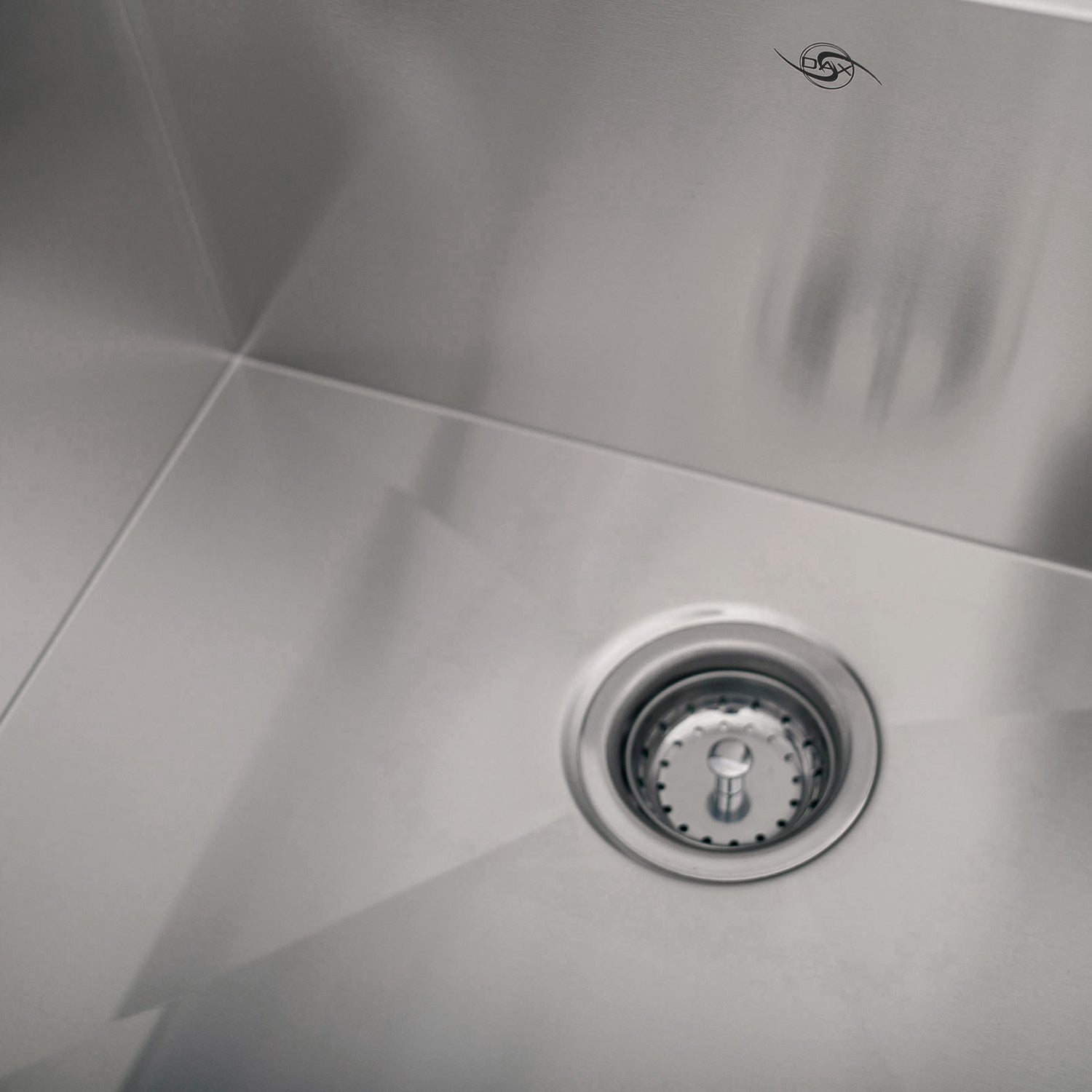 DAX Handmade Single Bowl Undermount Kitchen Sink, 16 Gauge Stainless Steel, Brushed Finish, 23 x 18 x 10 Inches (DAX-SQ-2318)