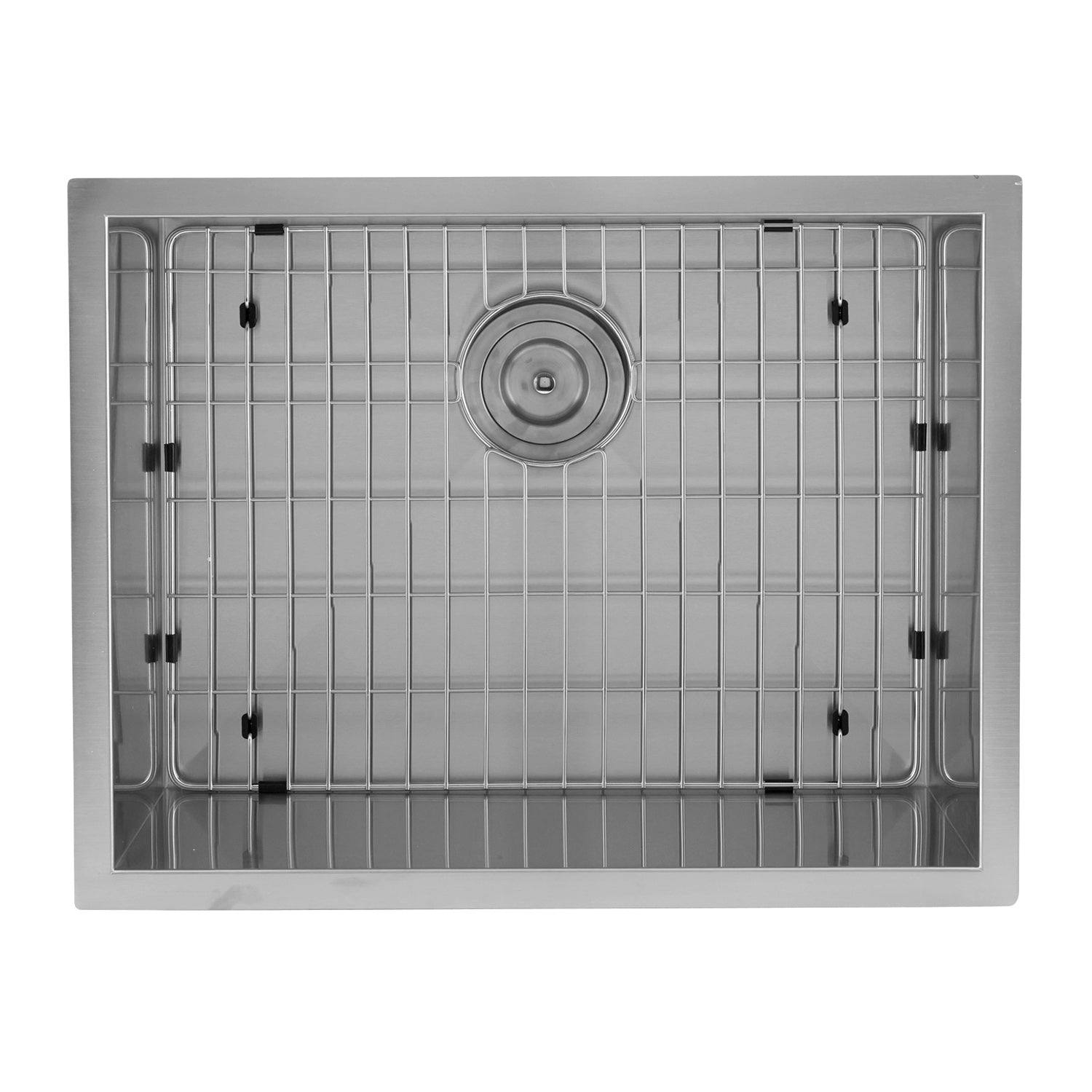 DAX Handmade Single Bowl Undermount Kitchen Sink, 16 Gauge Stainless Steel, Brushed Finish, 23 x 18 x 10 Inches (DAX-SQ-2318)