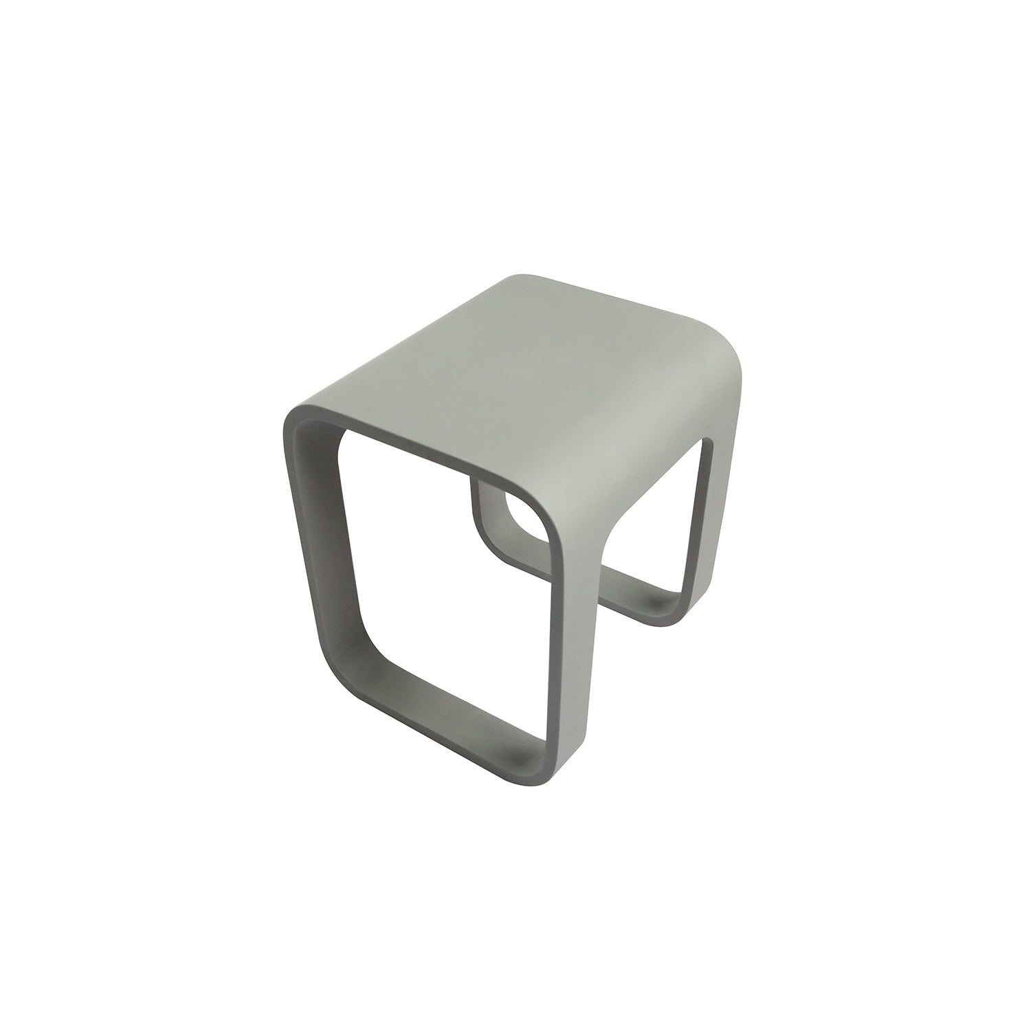 Taburete de baño de superficie sólida DAX - Blanco mate (DAX-ST-03)