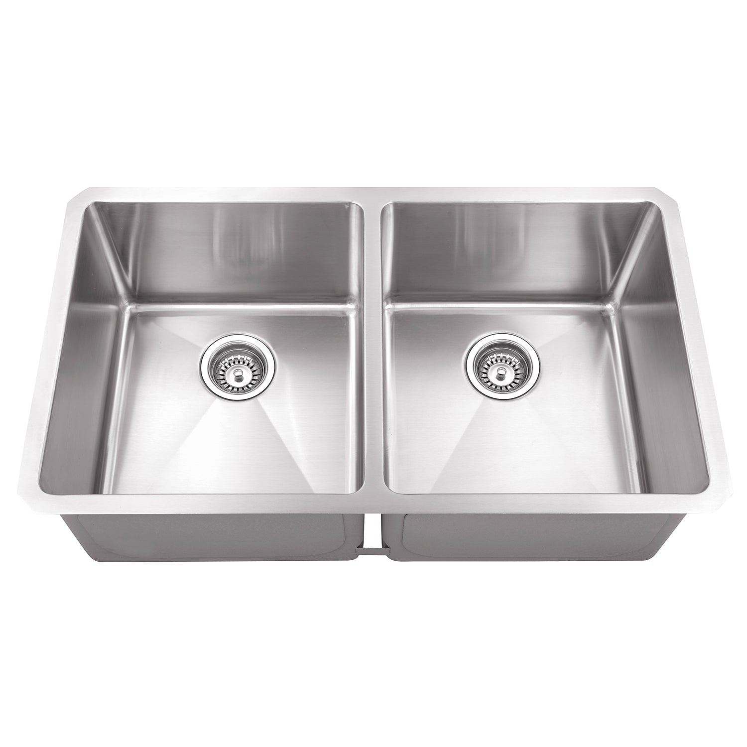 Fregadero de cocina bajo encimera de dos senos DAX. R10. 32" x 18" (DAX-T3218-R10)