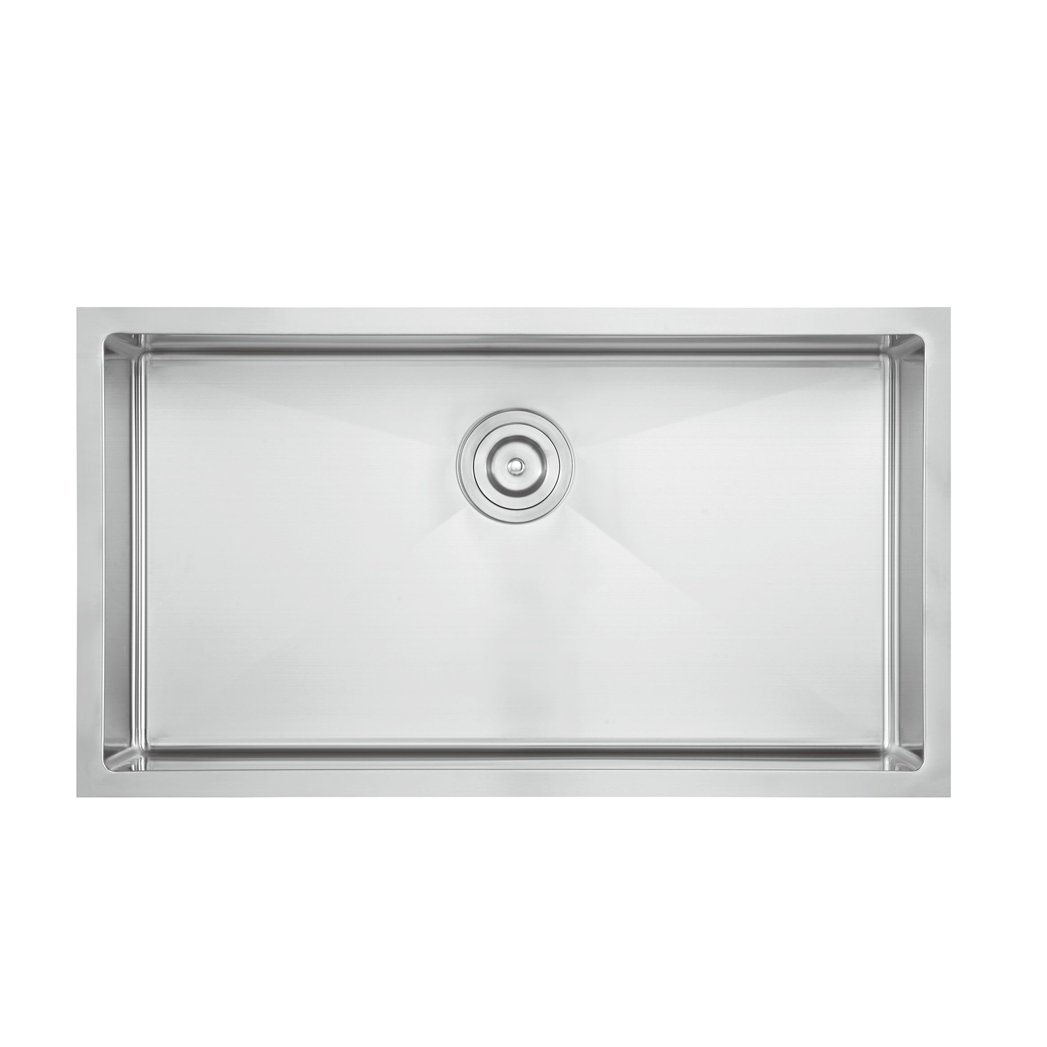 Fregadero de cocina DAX de una cubeta bajo encimera R-10 -32" x 18" - Accesorios no incluidos (DAX-T3318-R10)