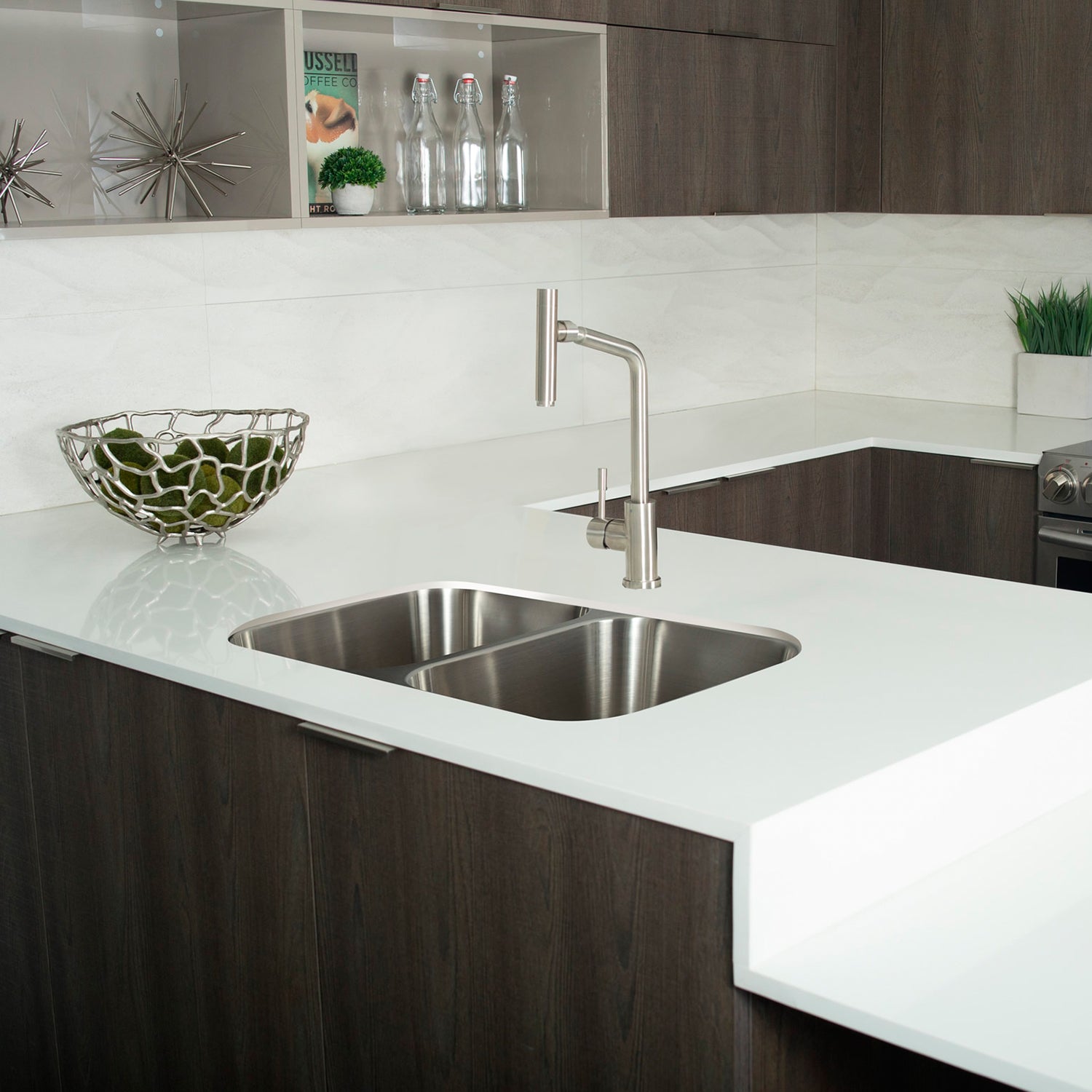 DAX Stainless Steel Undermount Double Bowl Kitchen Sink DAX-3118