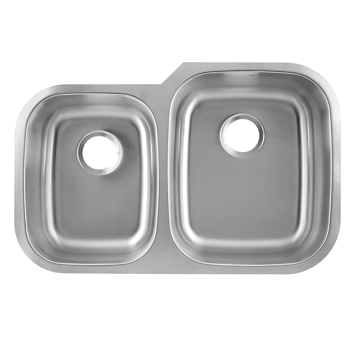 Fregadero de cocina DAX 40/60 de doble cuenco, acero inoxidable de calibre 18, acabado cepillado, 32 x 20-3/4 x 9 pulgadas (DAX-3120R)