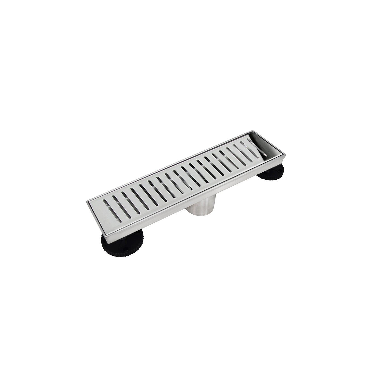 Dax - Drenaje rectangular para suelo de ducha, calibre 18, acabado pulido, 12 x 3 3/8 pulgadas (DR12-G06)