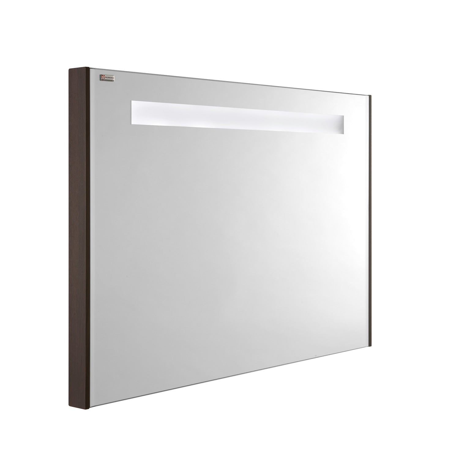 Espejo de tocador para baño con retroiluminación LED de 40", montaje en pared, nogal, Serie Barcelona de VALENZUELA
