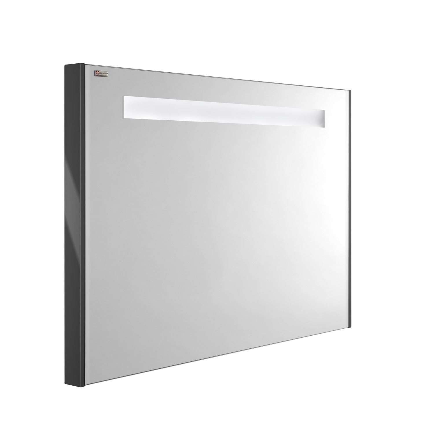 LED Backlit Bathroom Vanity Mirror, Wall Mount, Black, Serie Dune/Solco by VALENZUELA