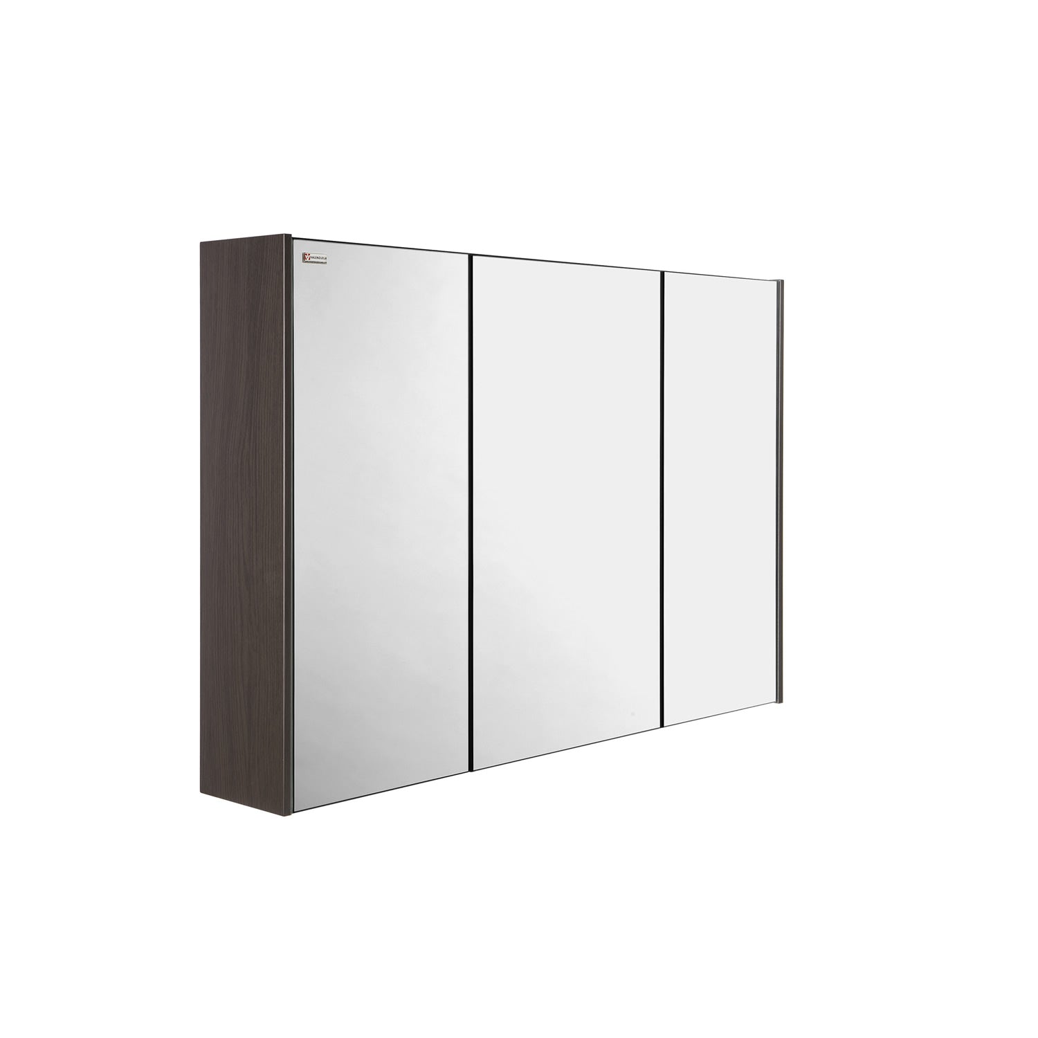 Espejo de Tocador para Baño con Botiquín 28", Montaje en Pared, 3 Puertas, Nogal, Serie Barcelona de VALENZUELA