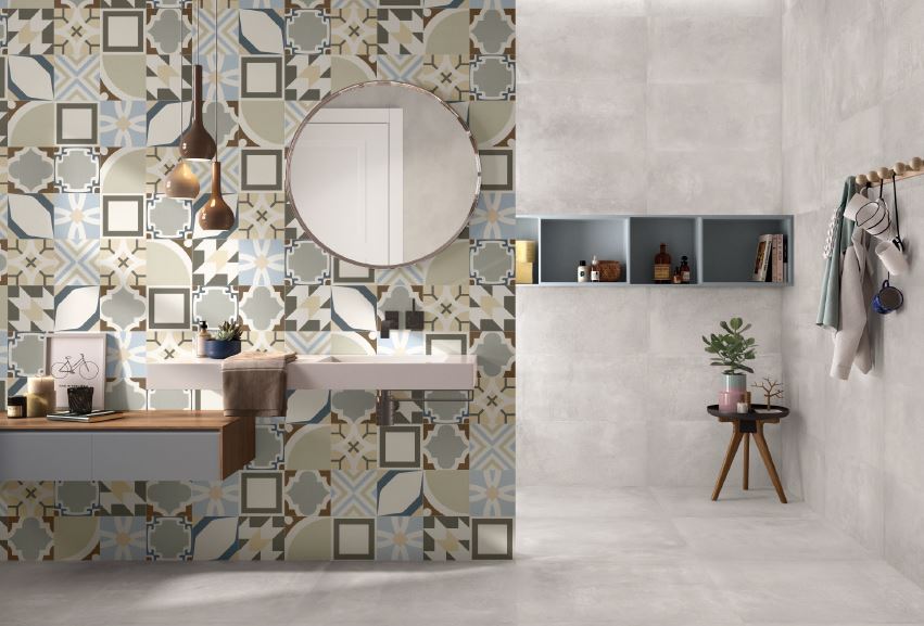 EMIL Be-Square Naturale Rett. Azulejo Porcellanato Rettificato Concrete 24x48 (15.49 Sqft - 2 piezas por caja)(BE Square by Emil))