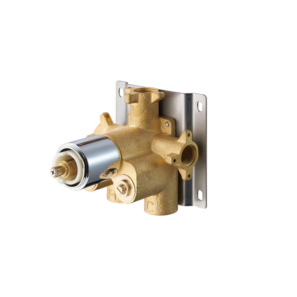 DAX Square Concealed Valve Thermostatic Mixer. Brushed Nickel Finish (DAX-1050-SQ-BN)