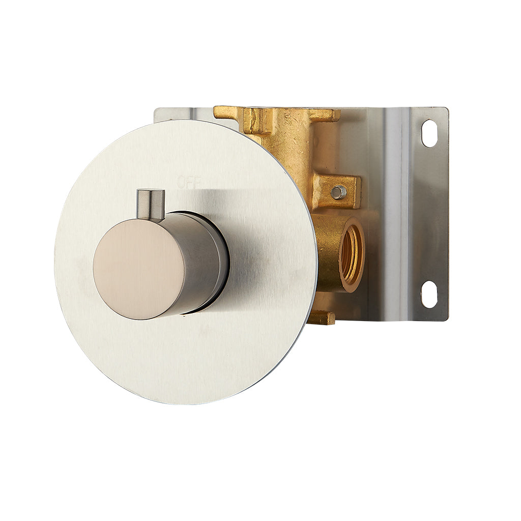 DAX Round Concealed 3 way diverter. Brushed Nickel Finish (DAX-1053-RD-BN)