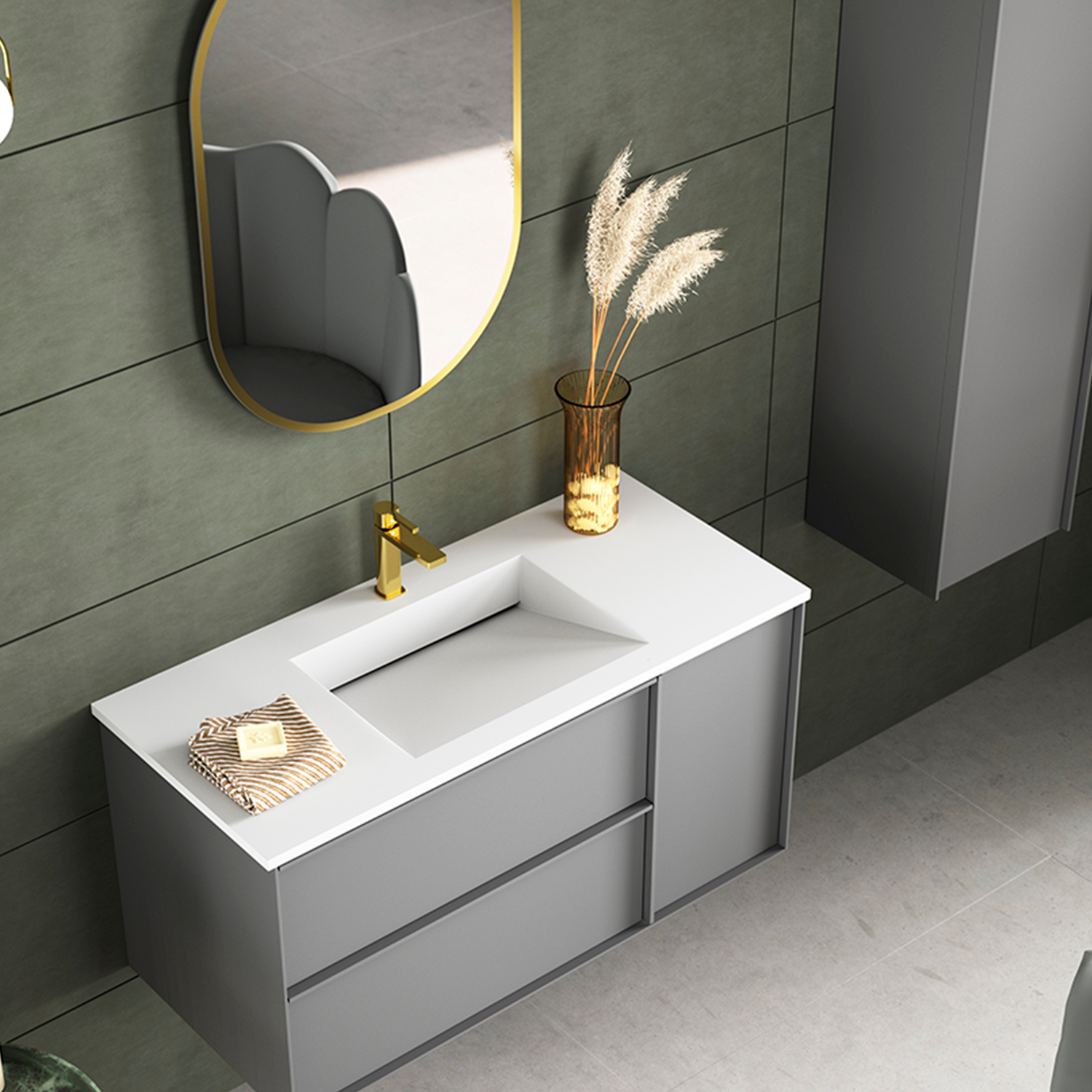 DAX Zen Matt White Basin Solid Surface Single Bowl
