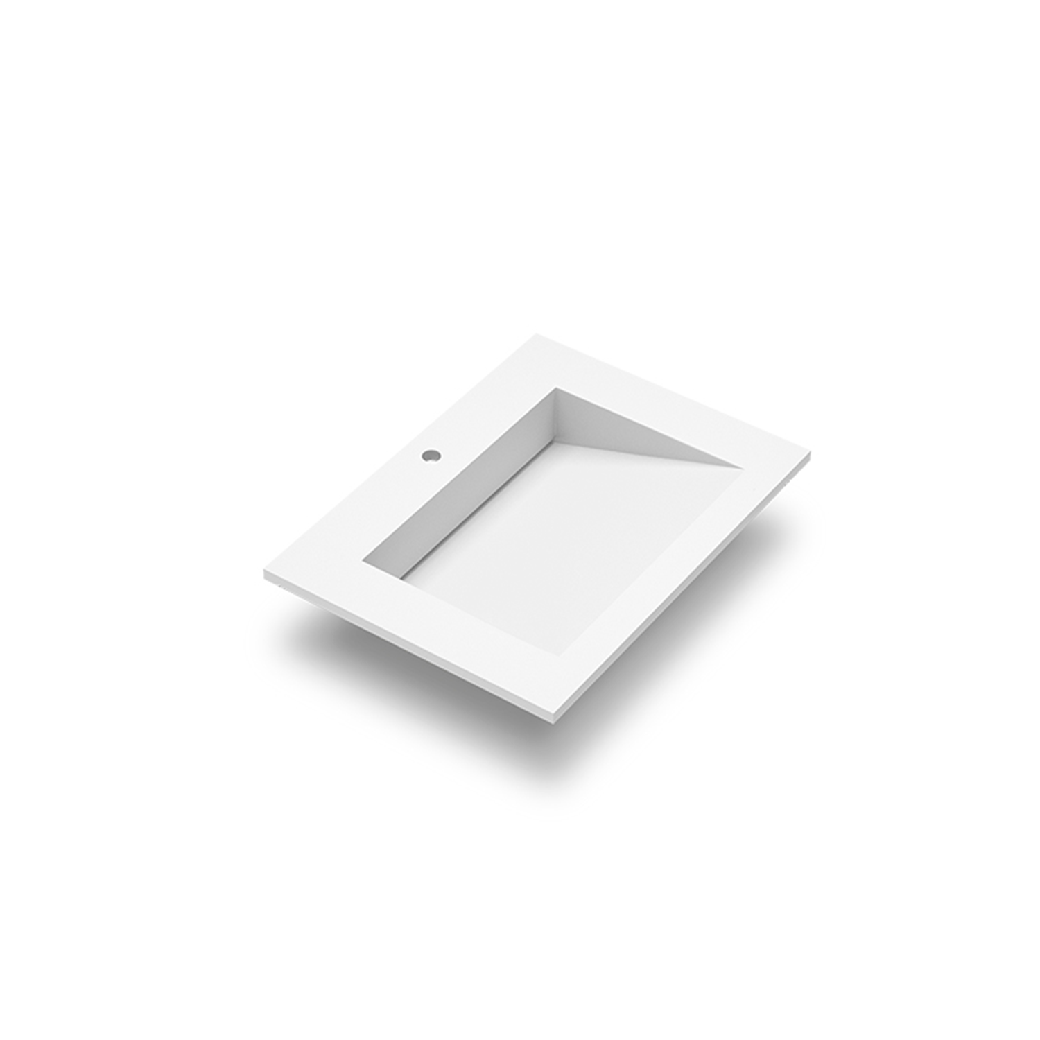 DAX Zen Matt White Basin Solid Surface Single Bowl