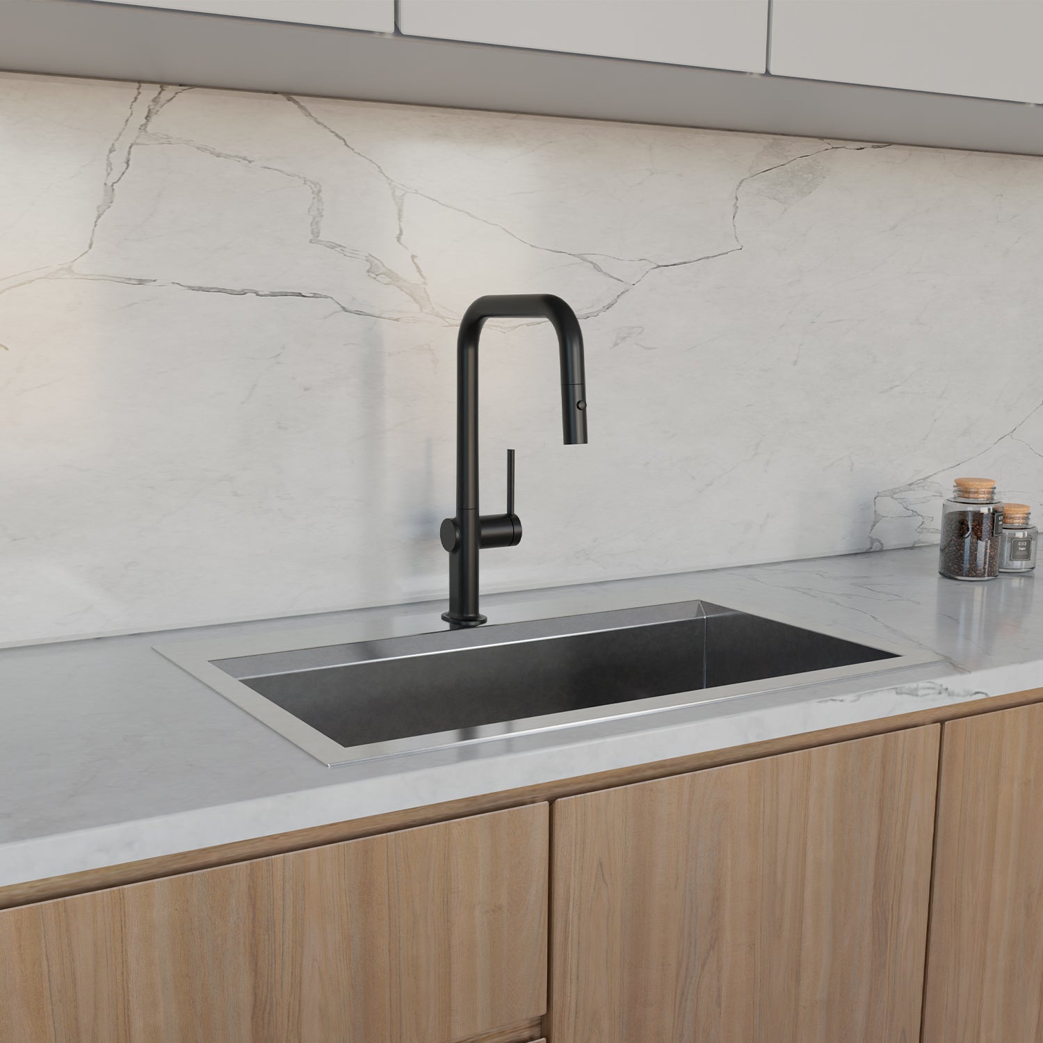 DAX Single Handle Pull Out Kitchen Faucet (DAX-8020007)