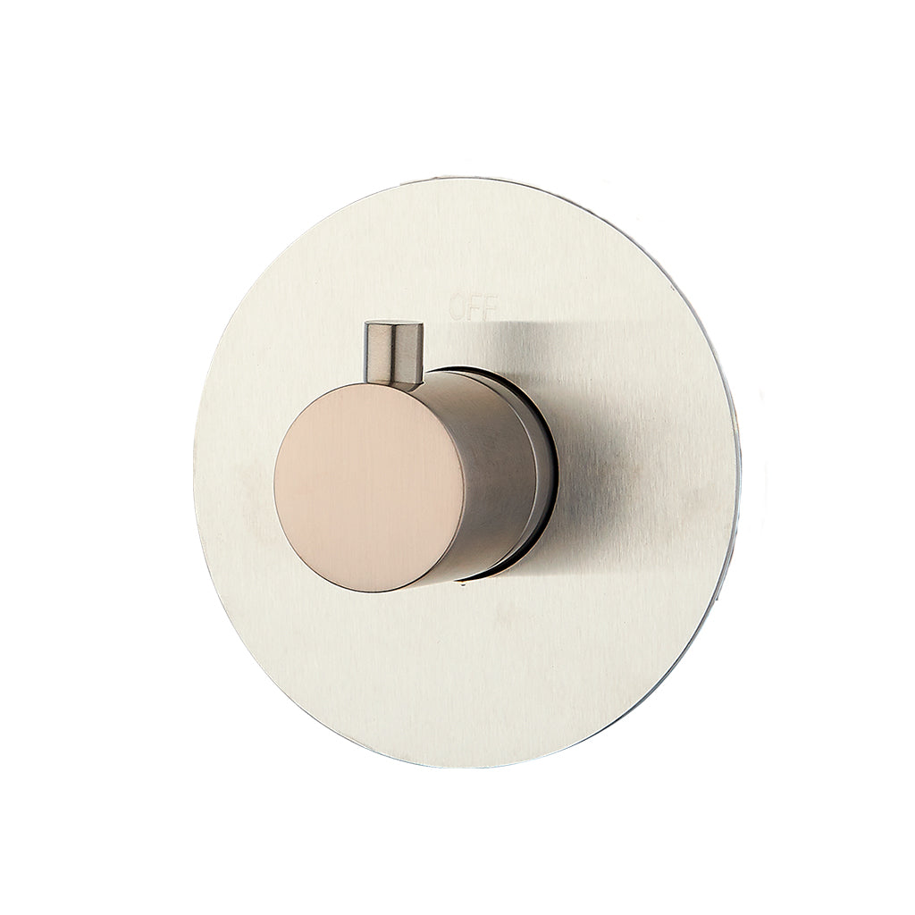 DAX Round Concealed 3 way diverter. Brushed Nickel Finish (DAX-1053-RD-BN)