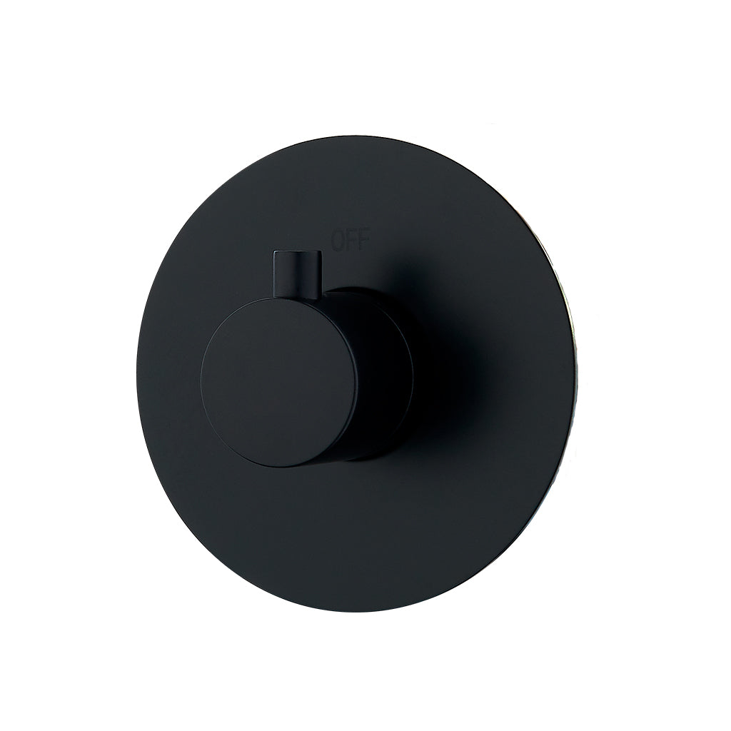 DAX Round Concealed 3 way diverter. Matte Black Finish (DAX-1053-RD-BL)