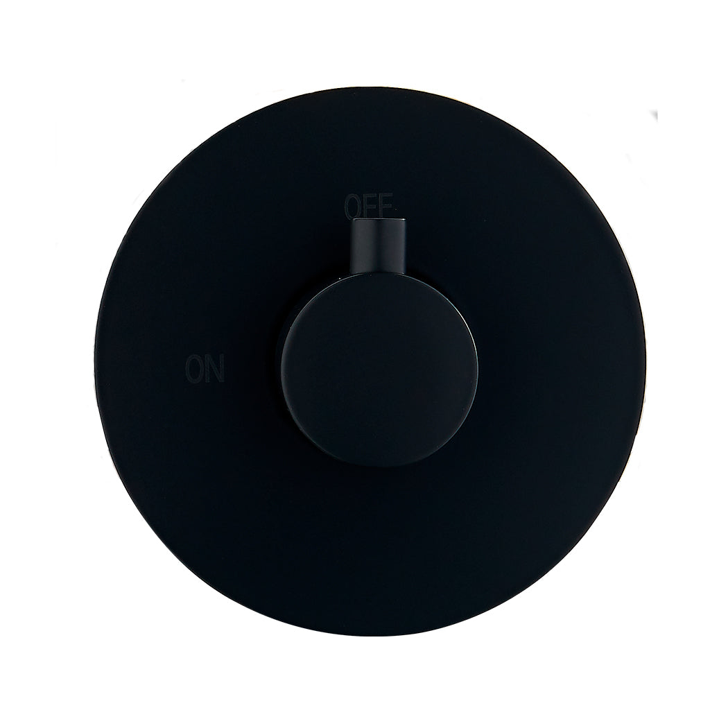 DAX Round Concealed 3 way diverter. Matte Black Finish (DAX-1053-RD-BL)