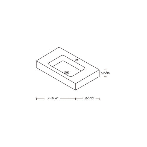 DAX Solid Surface Single Bowl Basin. Gloss/ Matte Finish Finish