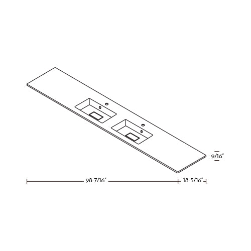 DAX Solid Surface Double Bowl Basin. Matte Finish (BSN-80098-M)