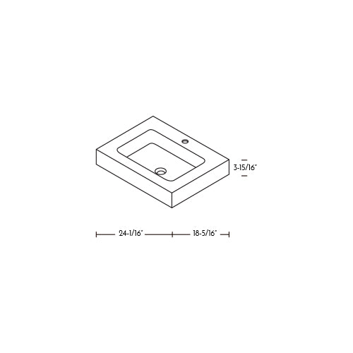 DAX Solid Surface Single Bowl Basin. Gloss/ Matte Finish Finish
