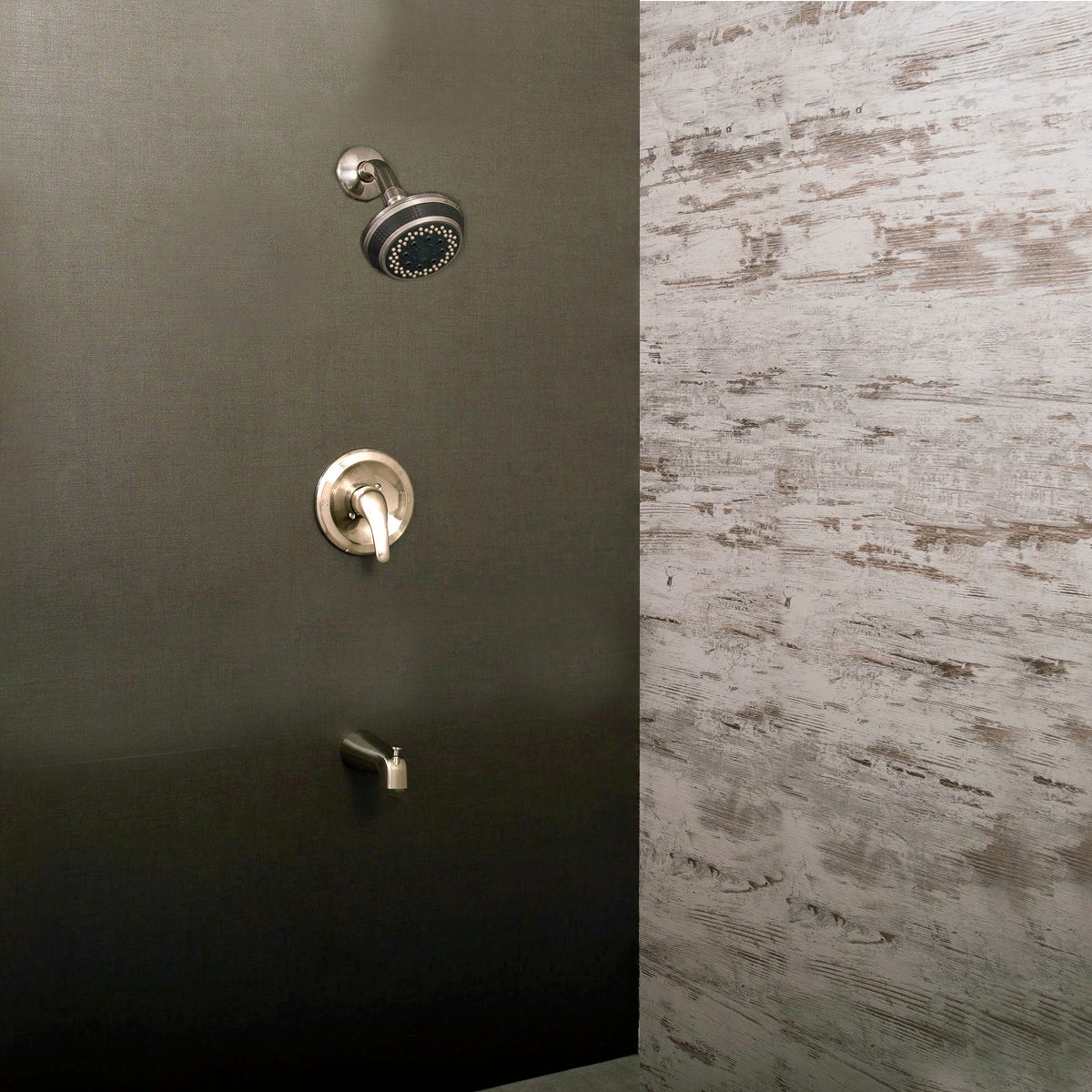 DAX Shower System, Faucet Set, with Shower and Tub Trim, Wall Mount, Brass Body, Brushed Nickel Finish (DAX-0511-BN)