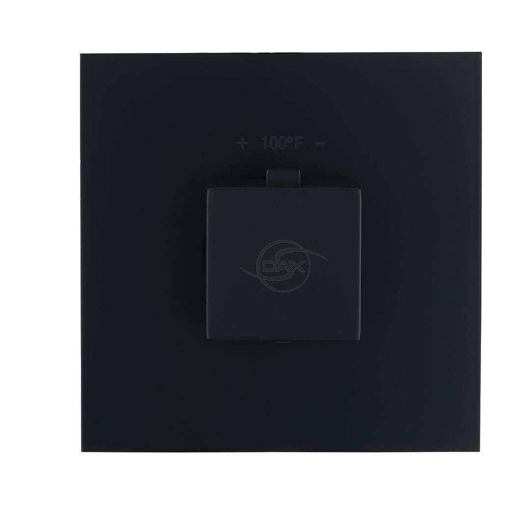 DAX Square Plate And Handle Kit For Model DAX-1050 - Matte Black Finish (DAX-050-HP03-BL)