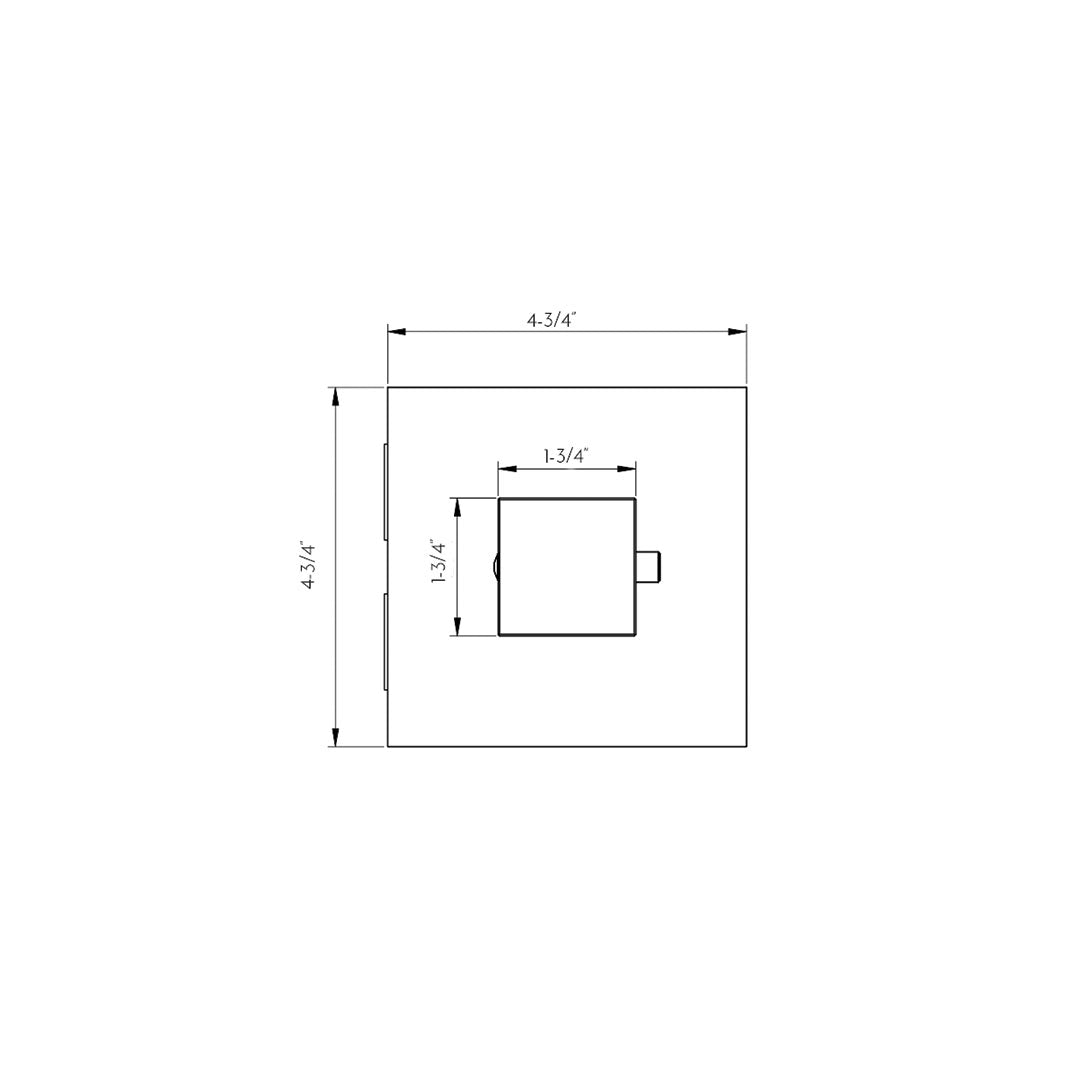 DAX Square Plate And Handle Kit For Model DAX-1050 - Brushed Nickel Finish (DAX-050-HP03-BN)