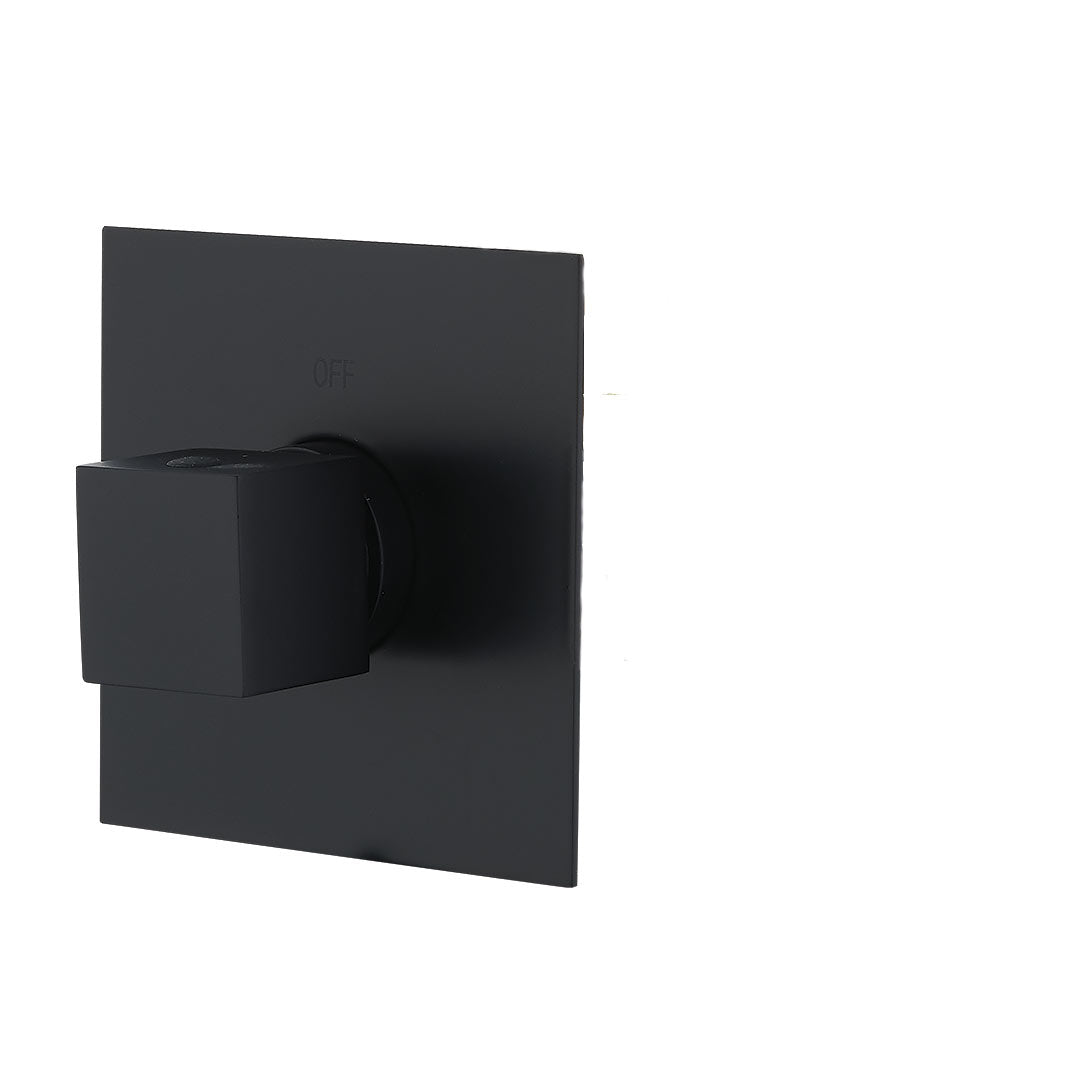DAX Square Plate And Handle Kit For Model DAX-1053 - Matte Black Finish (DAX-1053-HP03-BL)