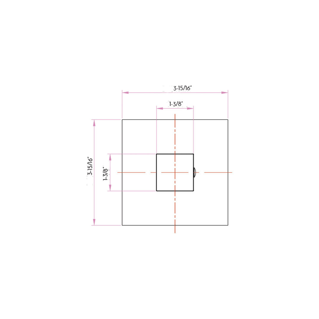 DAX Square Plate And Handle Kit For Model DAX-1053- Brushed Nickel Finish (DAX-1053-HP03-BN)