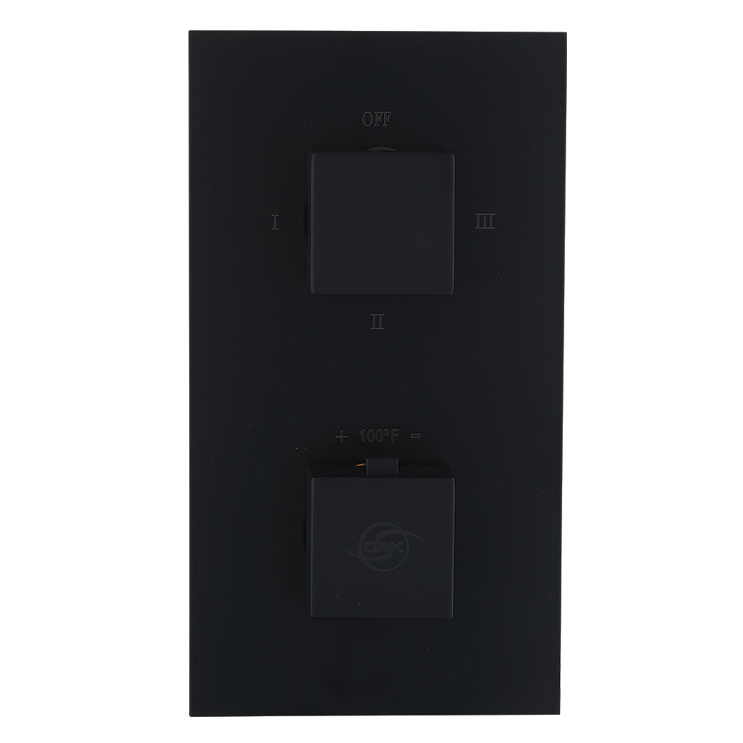 DAX Square Plate And Handle Kit For Model DAX-1054 - Matte Black Finish (DAX-1054-03-BL)