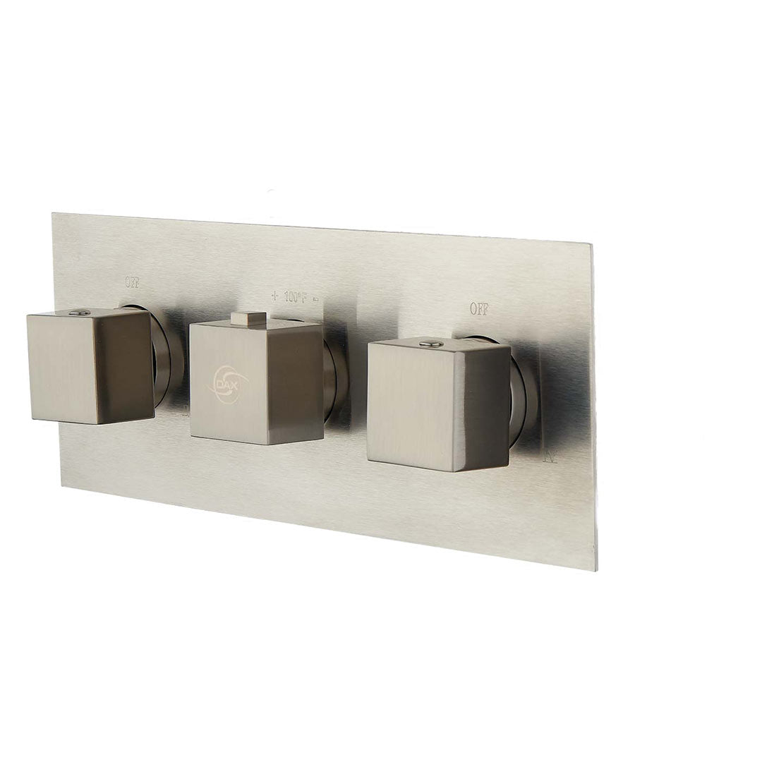 DAX Square Handles And Plate Kit - For Model  DAX-1058- Brushed Nickel Finish (DAX-1058-03-BN)