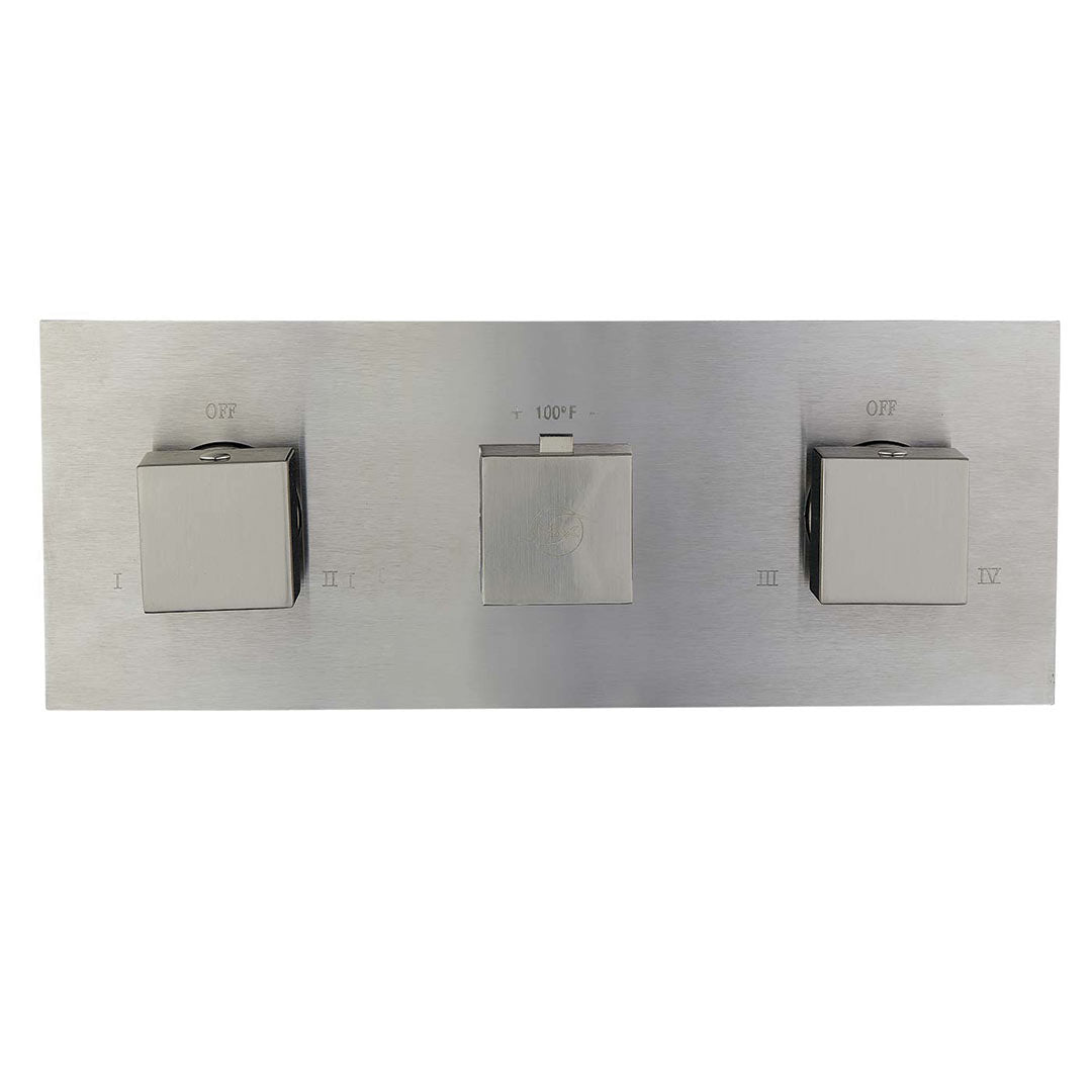 DAX Square Handles And Plate Kit - For Model  DAX-1058- Brushed Nickel Finish (DAX-1058-03-BN)