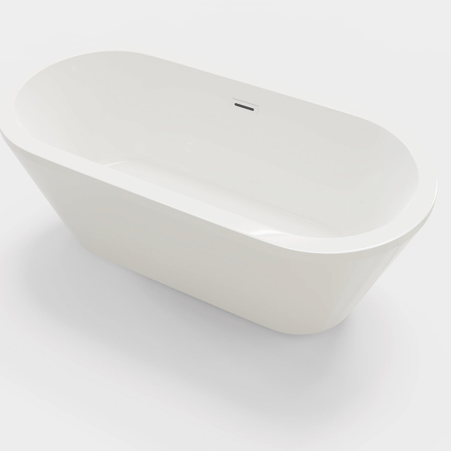 DAX Oval Freestanding Acrylic Bathtub Matt White - 62" x 29" (BT-9020)