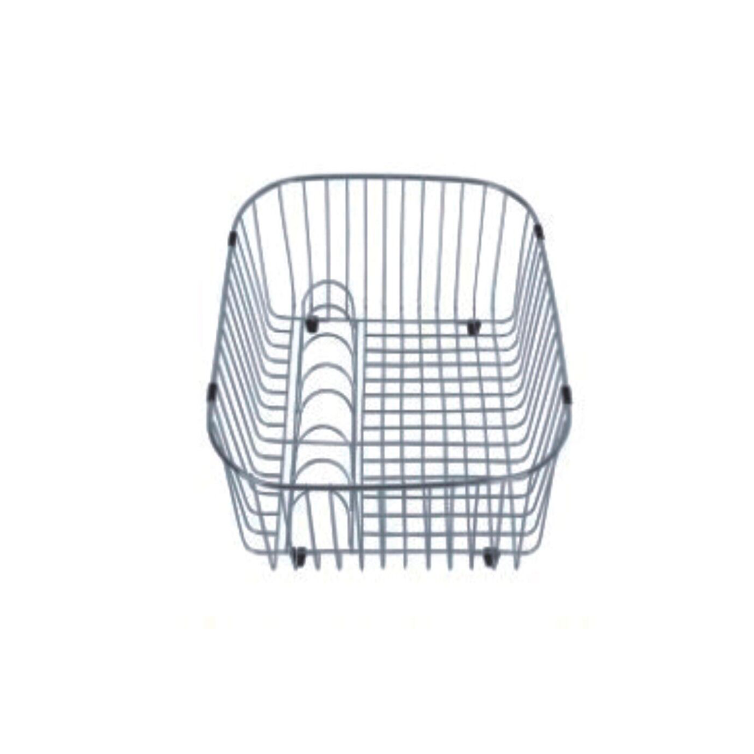 DAX Dish Rack, acero inoxidable, acabado cromado, compatible con fregadero 3118, 15-1/4 x 14 x 6 pulgadas (DISHRACK-3118)