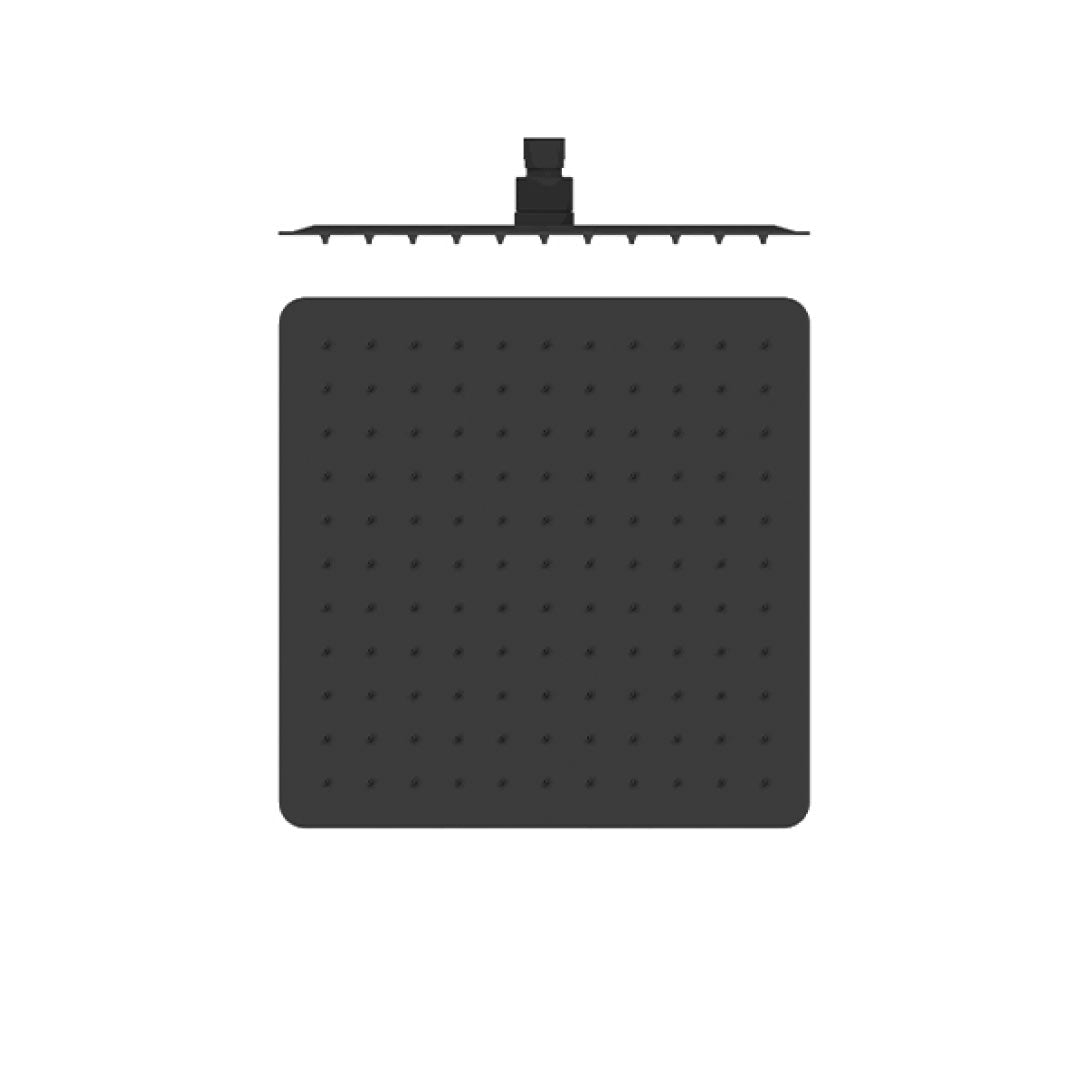 DAX Square Rain Shower Head - Matt Black Finish - 16" x 16 (DAX-C2035-BL)