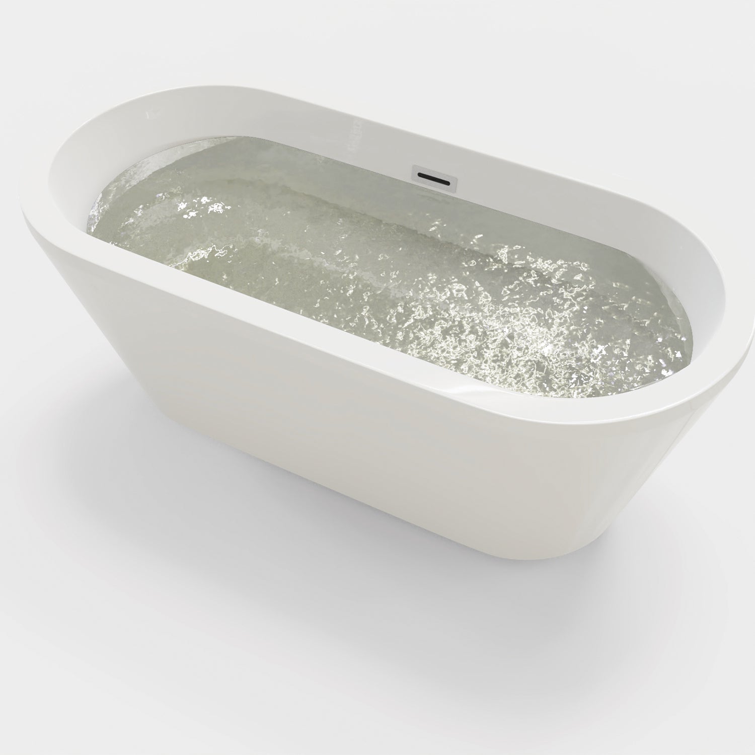 DAX Oval Freestanding Acrylic Bathtub Matt White - 62" x 29" (BT-9020)