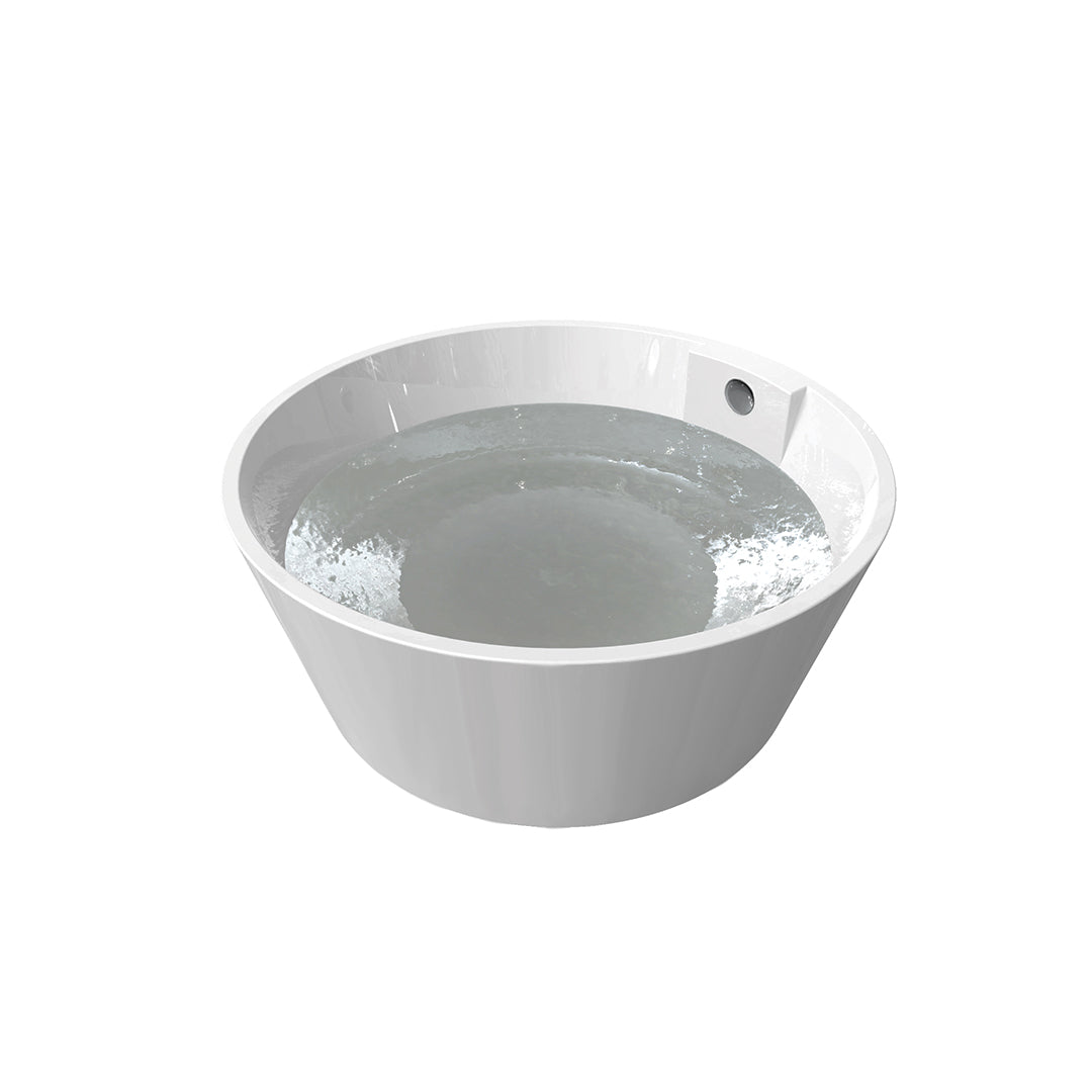 DAX Round Freestanding Acrylic Bathtub - Glossy White - 57" diameter (BT-9061)