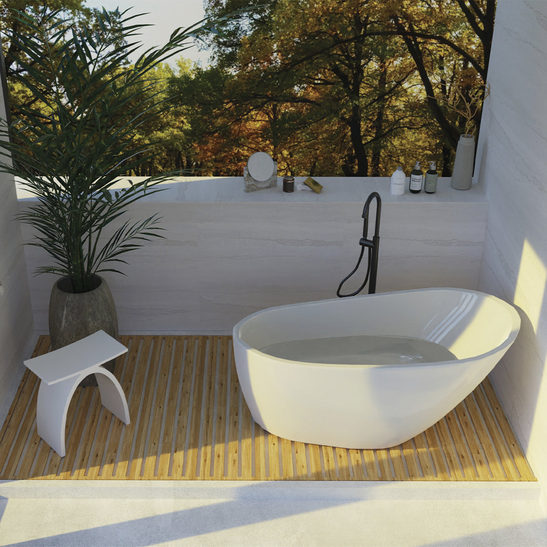 DAX Oval Freestanding Acrylic Bathtub White - 63" x 29" (BT-9092)