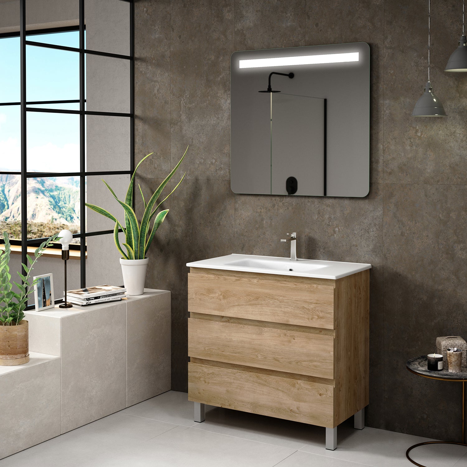 Costa Bathroom Vanity Cabinet with Basin Included