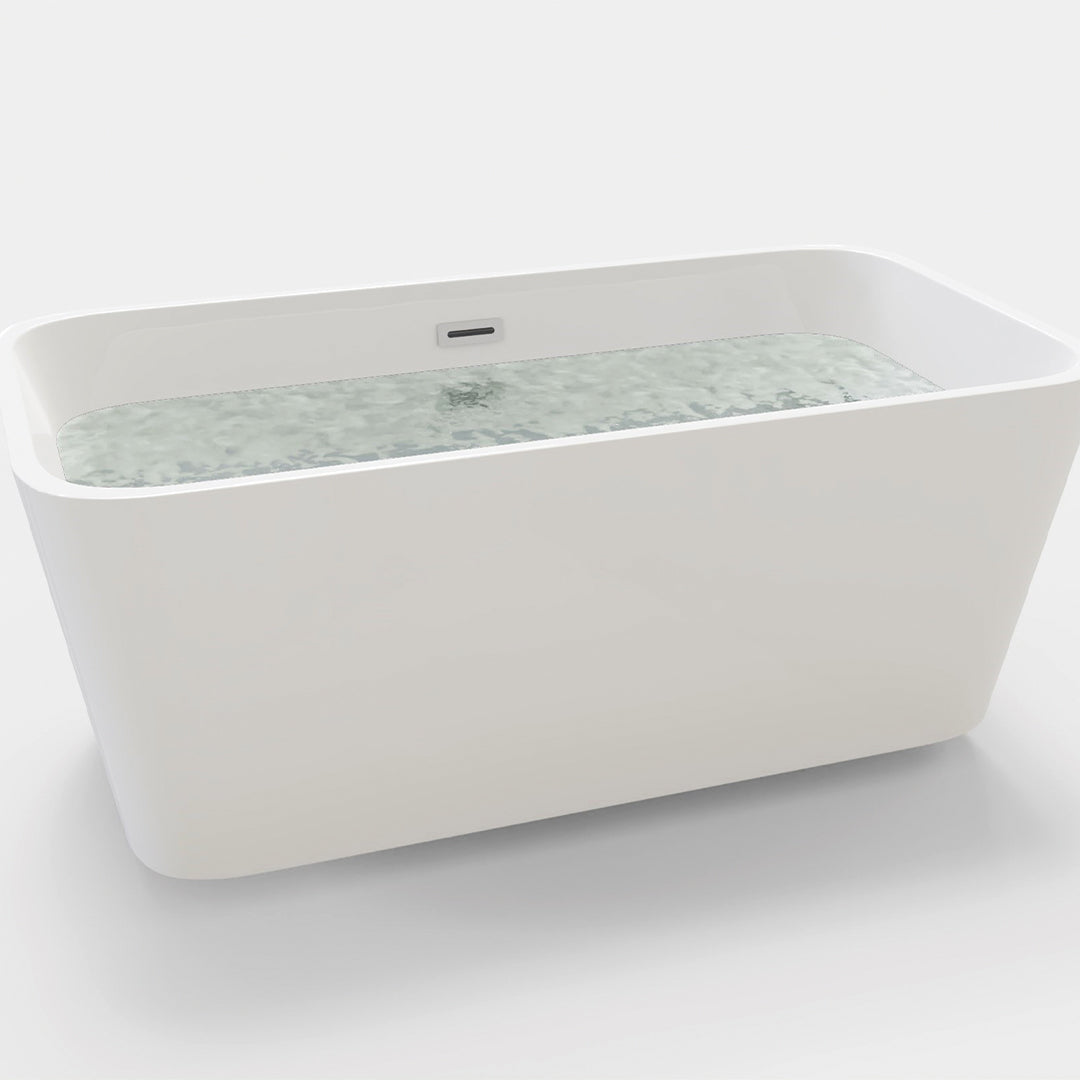 DAX Rectangle Freestanding Acrylic Bathtub Glossy White - 60" x 30" (BT-90401)