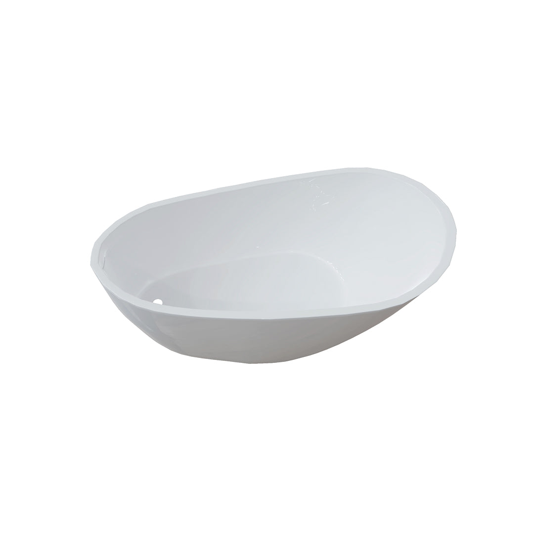 DAX Oval Freestanding Acrylic Bathtub White - 63" x 29" (BT-9092)