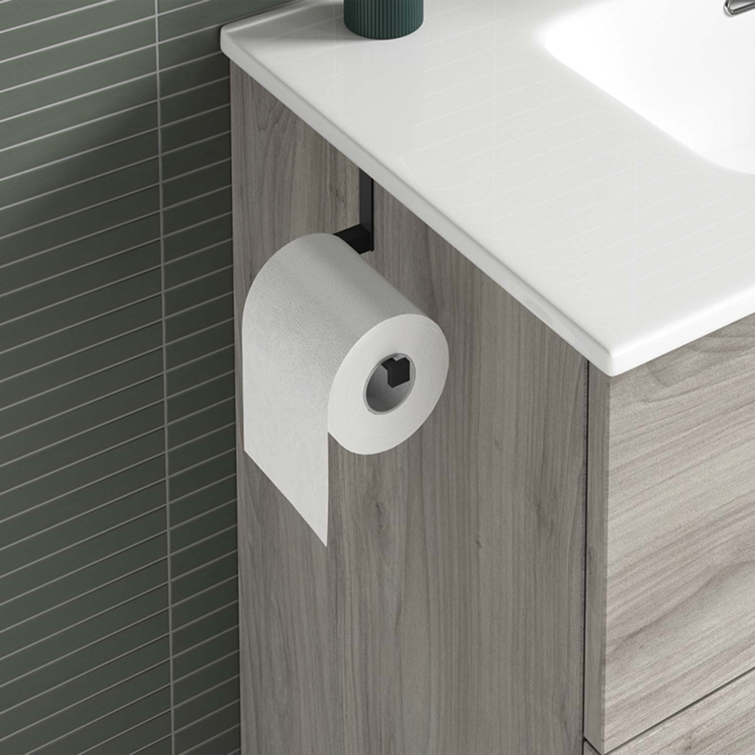 DAX Toilet Paper Holder Matt Black Finish (DAX-41900003-BL)