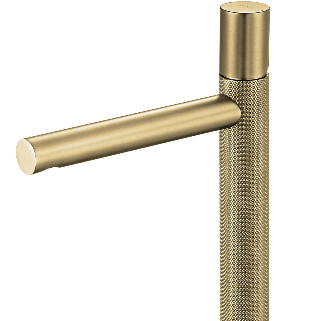 DAX Capri Single Handle Vessel Bathroom Faucet - Brush Gold Finish (DAX-4323B-BG)