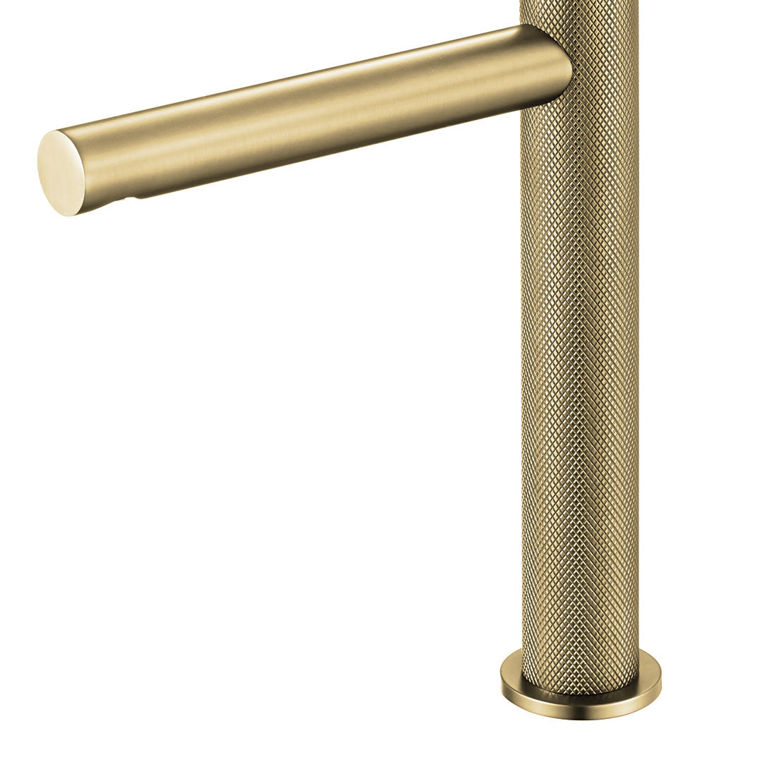 DAX Capri Single Handle Vessel Bathroom Faucet - Brush Gold Finish (DAX-4323B-BG)