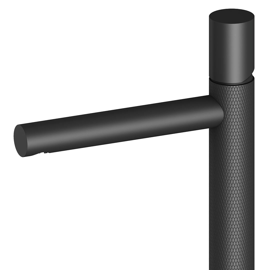 DAX Capri Single Handle Vessel Bathroom Faucet - Matt Black Finish (DAX-4323B-BL)