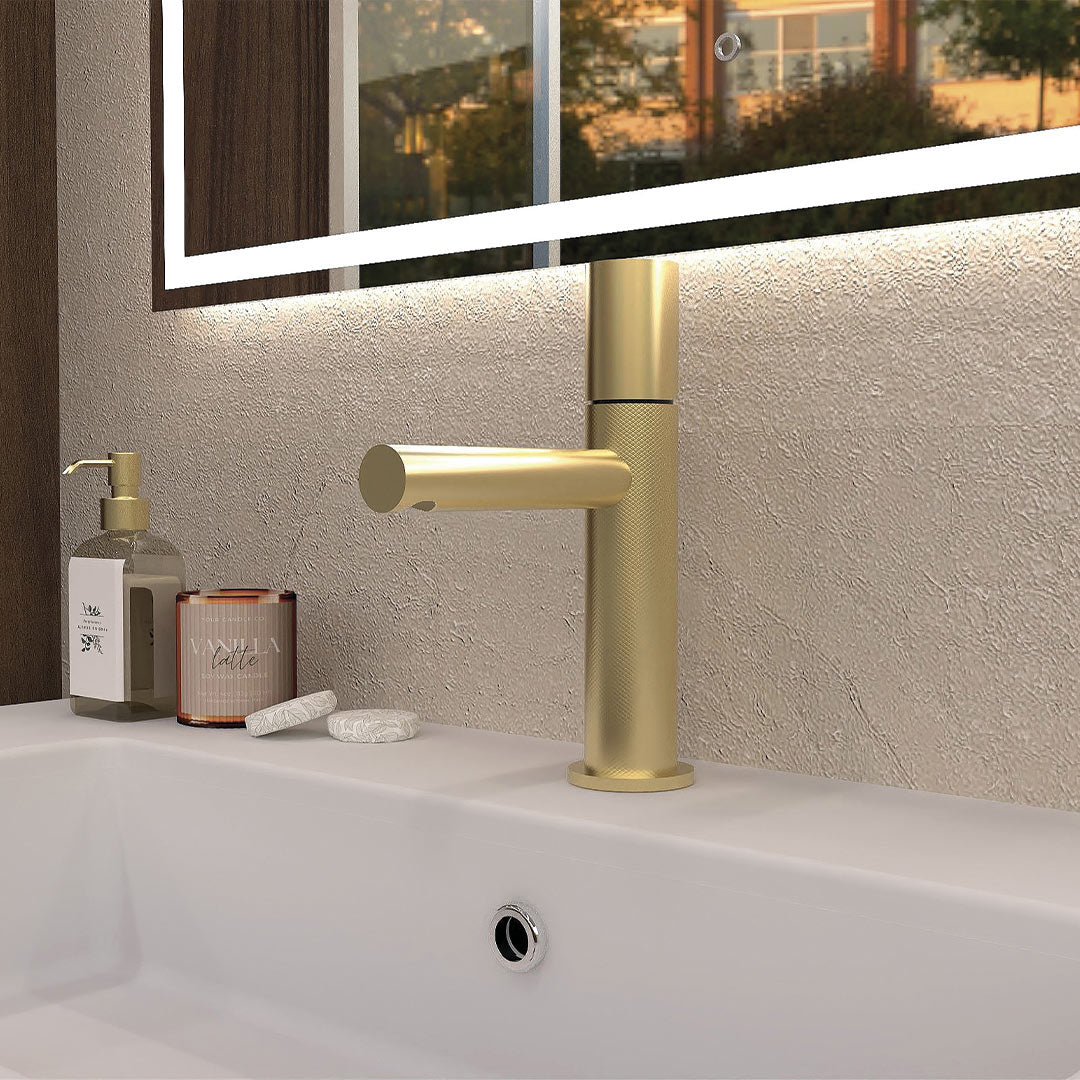 DAX Capri Single Handle Bathroom Faucet - Brush Gold Finish (DAX-4323A-BG)