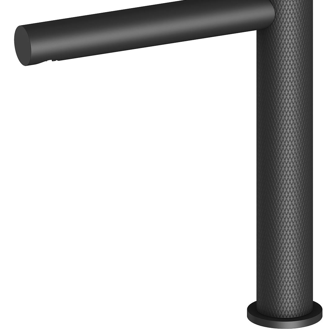 DAX Capri Single Handle Vessel Bathroom Faucet - Matt Black Finish (DAX-4323B-BL)