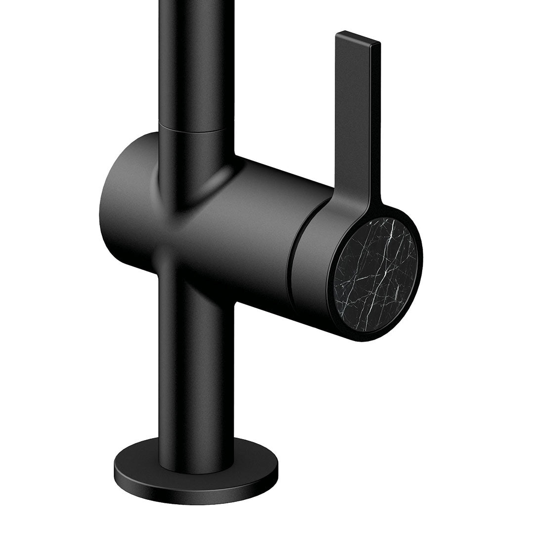 DAX Portofino Single Handle Bathroom Faucet - Matt Black Finish (DAX-4341A-BL)